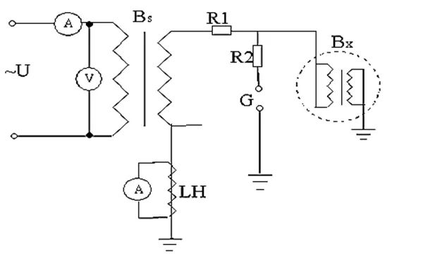被试变压器各绕组短接，非被试绕组均短接接地