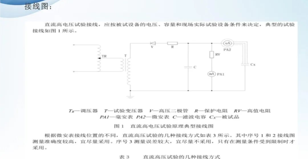 直流高压试验接线图